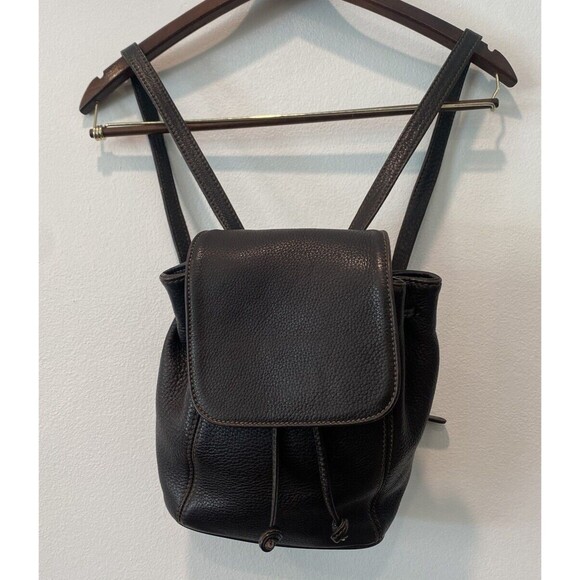 VINTAGE COACH BACKPACK BROWN PEBBLE LEATHER LUXURY SONOMA DRAWSTRING - Picture 1 of 15